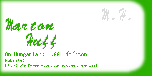 marton huff business card